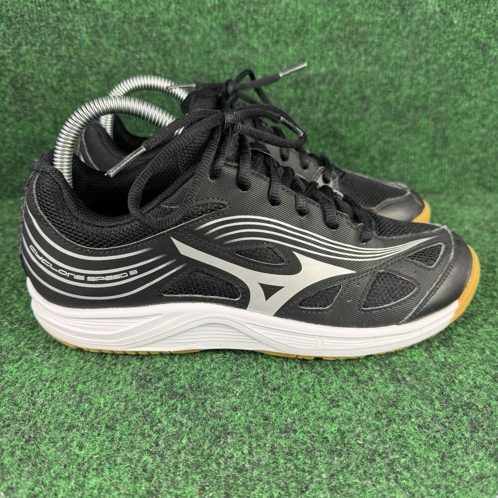 Mizuno Cyclone Speed 3 Womens 8 White Black Shoes Sneakers Athletic Volleyball